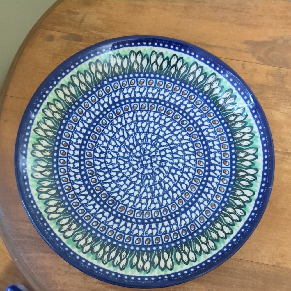 Boleslawiec Unikat Polish Pottery Dinner Plate Artist J Chyla